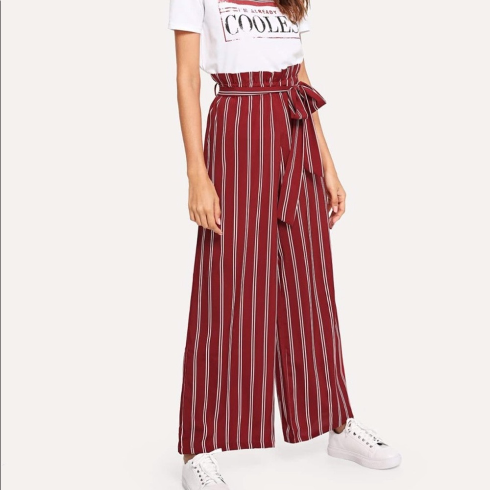 SheIn Striped wide leg pants size Medium